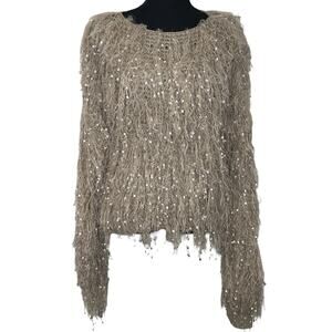 DAVI & DANI Tan Textured Sweater